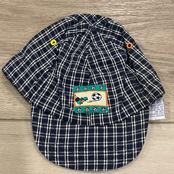 Vintage 90s Rainbow Tag Gymboree Hat Ball Cap Size XS 9-18 Months Soccer - Picture 1 of 4